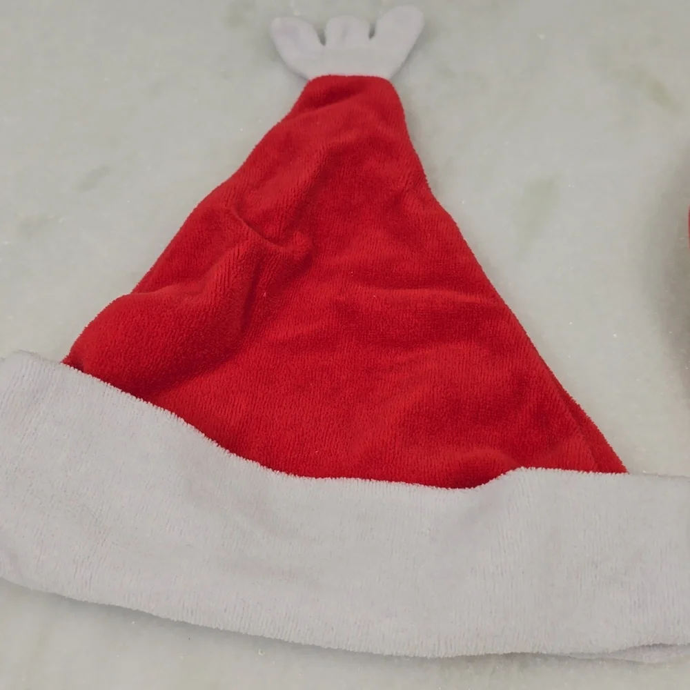 My First Christmas Festive Red and Green Christmas Bib and Hat Set